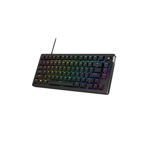 HyperX Alloy Rise – Hot-Swappable Mechanical Gaming Keyboard, PC, Ambient Light Sensor, Gasket Mounted, HyperX Linear Switches