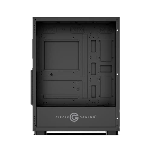 Circle Eliminator X5 Black TYPEC 2.0 Mid- Tower Computer Case | Gaming Cabinet - Black | Support ATX, M-ATX, ITX | Pre- Installed 3 x 140mm Front and 1 x 120mm Rear ARGB Fans 5