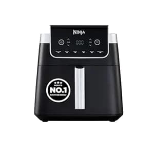 Ninja Air Fryer MAX PRO 6.2L (AF180IN) 2000W Max Crisp Technology Variable Air Flow PFOA-Free Non-Stick 6-in-1 Air Fry, Roast, Bake & More Cook from Frozen to Crispy, black