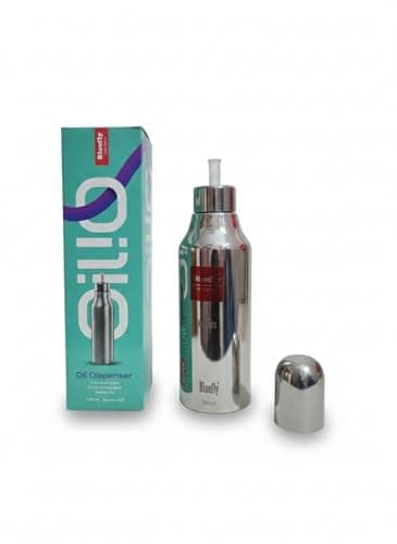 Premium Oil Dispenser Pourer Bottle Stainless steel (1 Litre) With lid | Cooking Oil, Ghee Container For Kitchen | Air Tight Leak-Proof 2