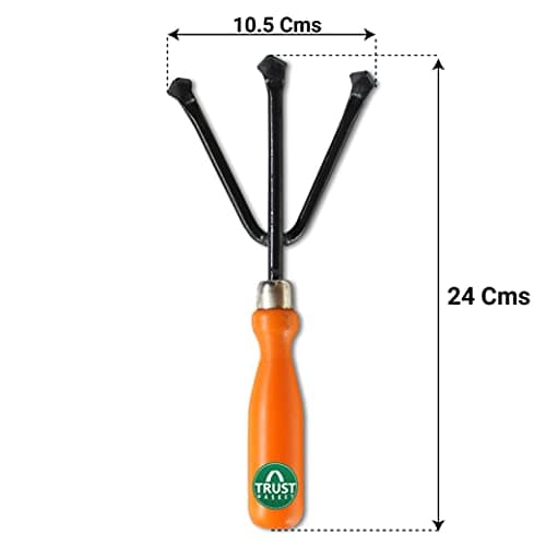 TrustBasket Gardening Tools Kit for Home 5-Piece Garden Tools for Home Gardening Set Including Big & Small Trowel, Cultivator, Weeder & Garden Fork Durable Agriculture Tools & Gardening Items Combo 4