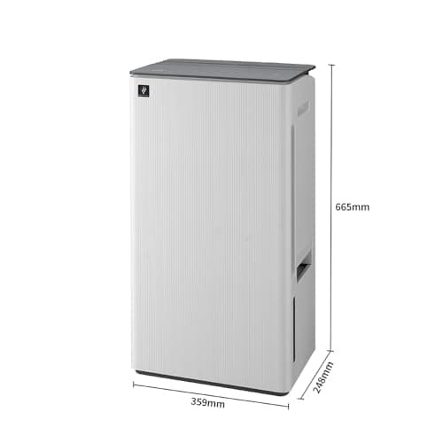 SHARP dehumidifier with Air Purifier I Dual louver, Plasmacluster Tech, VOCs I Absorb Moisture I Clothe Dryer I shoes drying I HEPA+Deo+Pre-Filter I Coanda Air Flow I Area Covers 830 ft² | DW-T30FM-W 2
