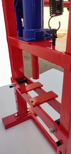 Hydraulic 6 Ton H-Frame Garage Floor Adjustable Shop Press with Plates, 6T, RED,Black 4