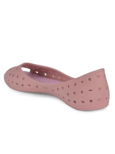 Bata Hearts Peeptoe Women's Peach Ballerina - 5 UK (5525515) 3