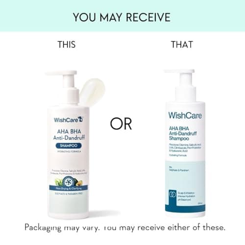 WishCare Hydrating Anti Dandruff Shampoo | 100% Dandruff Reduction | Removes Flakes & Hydrates Scalp | Proven Clinically | Piroctone Olamine, Salicylic Acid, AHA & BHA | Paraben & Sulphate Free | For  2