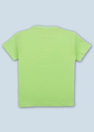 3BROS Boys & Girls Cotton Printed Round Neck Half Sleeve T-shirt & Short Latest Summer Clothing Sets | Light Green, 3-4 Years 5