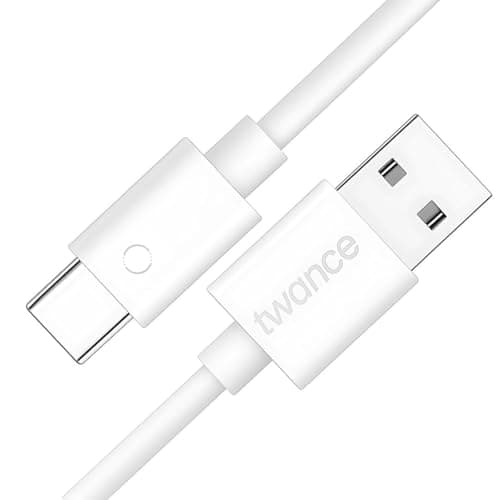 twance PVC Small (0.25 Meter) USB to Type C,3.1A fast charging & 480 Mbps data transfer Cable (White Color) ICompatible with Samsung, Vivo, Oppo, Motorola, Oneplus, Realme & with any C port Devices