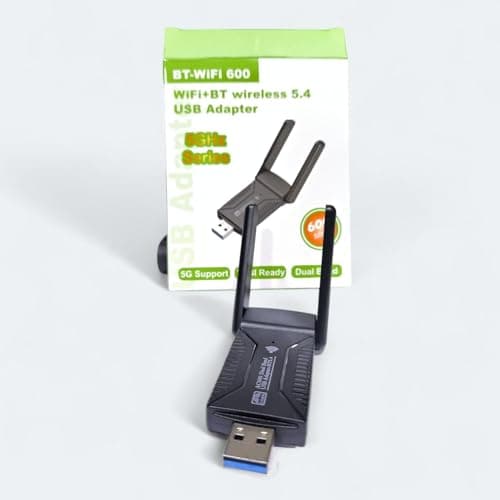 RyzCare USA Dual Band AC600 Wi-Fi Adapter USB Wireless Adapter (2.4GHz/5.4GHz) with External Antenna for Windows 10/8.1/8/7/XP/Vista & Mac OS 10.6+ (Black) 3