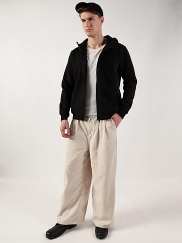 Thomas Scott Regualr Fit Zipper Hooded Jacket For Men (TSMLJKT07_Black, S) 4