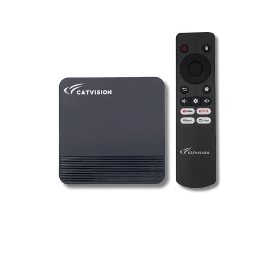 Catvision high-Performance Box | Latest Android v10 | 2GB Ram |16GB ROM | Dual Band Wi-Fi | Infrared Remote | BIS Approved