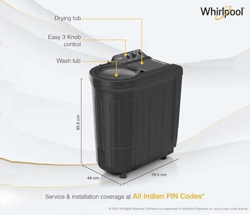 Whirlpool 7.0 Kg 5 Star MAGIC CLEAN Semi-Automatic Top Loading Washing Machine (MAGIC CLEAN RYL SRS 7.0 GREY DAZZLE (5YR), 4 Year Comprehensive Warranty, 1400 RPM Motor, 5 Year Motor Warranty) 3