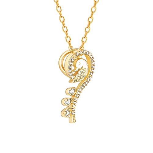 GIVA 925 Silver Golden Delicate Peacock Pendant with Link Chain | Gifts for Girlfriend, Gifts for Women and Girls |With Certificate of Authenticity and 925 Stamp | 6 Months Warranty* 3
