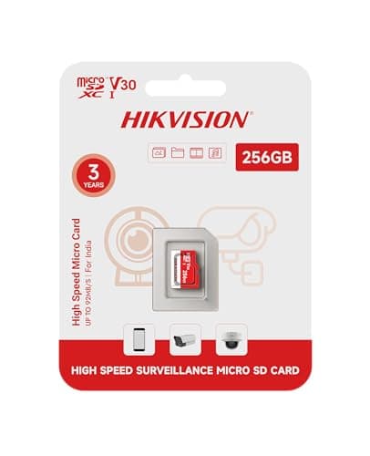 HIKVISION Extreme 256GB microSDXC Class 10, V30, 92MB/s Read, 55MB/s Write Speed | Compitable with Smartphones, Camera, CCTV | Drop Protection | Memory Card | 3 Yrs Warranty. 3