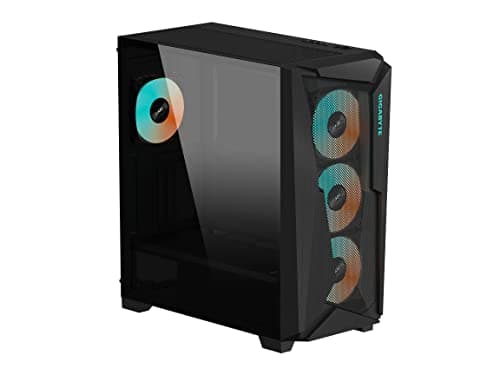 GIGABYTE C301 Glass - Black Mid Tower PC Gaming Case, Tempered Glass, USB Type-C, 4X ARBG Fans Included (GB-C301G) 2