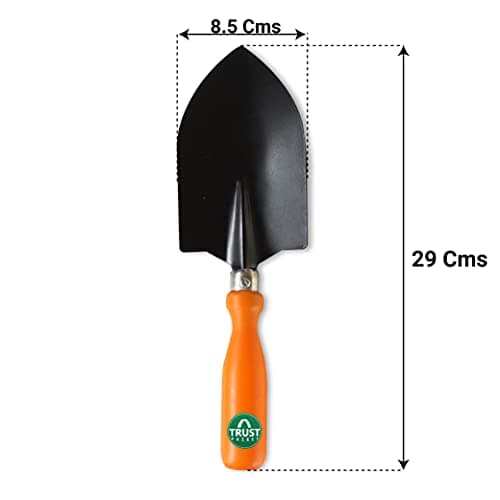 TrustBasket Gardening Tools Kit for Home 5-Piece Garden Tools for Home Gardening Set Including Big & Small Trowel, Cultivator, Weeder & Garden Fork Durable Agriculture Tools & Gardening Items Combo 3