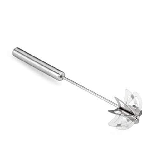 Dvijisha Stainless Steel Spring Mixi Egg, Lassi, Butter Milk Maker, Mixer Hand Hand Push Blender for Home Tool for Egg Beater, Kitchen Utensils for Blending, Whisking, Beating, Stirring, Silver