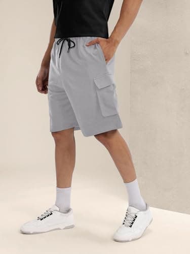 Pinkmint Mens Cotton Lycra Yoga Short Men Summer Running Gym Sports Shorts with Pockets Shorts for Men (Available in Plus Size) 2