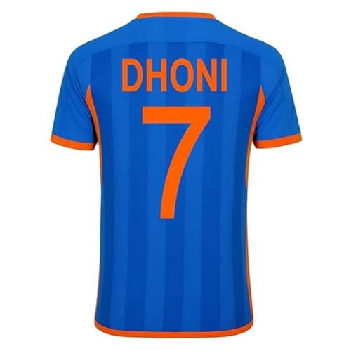 Dhoni Jersey New India Jersey 2026 Tshirt for Kids,Boys,Men (9-10Years) Multicolour
