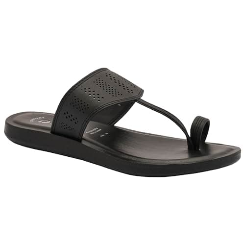 AEROBLU Kolhapuri Flat Toe Ring Slippers for Women| Cushioned Footbed | Anti Skid & Lightweight Slip-On Flats for Girls | Ideal for Ethnic, Party & Casual Wear
