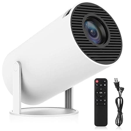 Portable Mini Projector, 4K 1080P Full HD Projector, Support Video Projector, WiFi 5G BT 5.0, Cinema Projector 180° Can Be Rotated, Android 11, Compatible for Children's, Home Cinema, Compatible with 