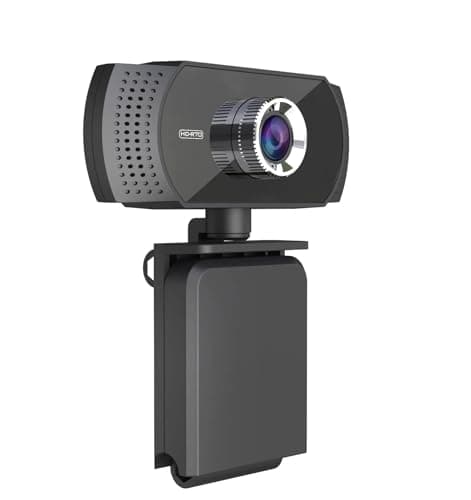 TECHNOVIEW Full HD Web Camera for Computer, Laptop, 1080p 30 FPS Webcam with Built-in Mics, Manual Focus, 2.1 Megapixel CMOS Camera, Ultra Lens, 360� Rotation, Flexible Mount (Black) 3