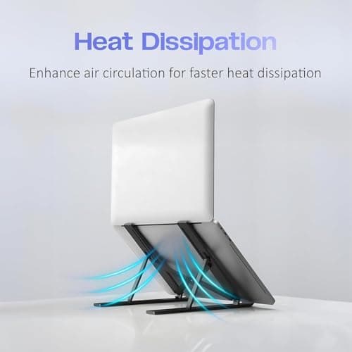 Lapster Ergonomic Portable Aluminium Laptop Stand-Black 4