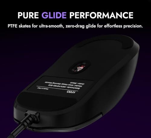 Kreo Harpy Gaming Mouse Wired, 55g Ultra-Lightweight Mouse, Customizable RGB Mouse for Laptop Gaming, Mouse for Pc, 1000Hz Polling Rate, 12800 DPI 3