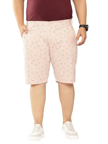 Thomas Scott Men's | Solid | 100% Cotton | Regular Fit | Casual | Chino | Shorts for Men (Plus Size)(TSS135_Beige_42)