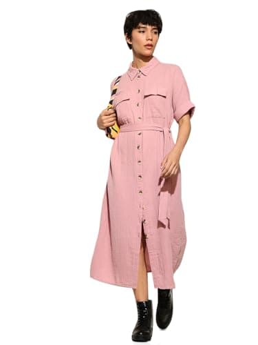 ONLY Women's Fit and Flare Pink Dress 2