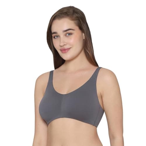 Wacoal Women’s Basics Essentials Live in Non-Padded Non-Wired Full Cup Everyday Wear Cotton Blend Blend T-Shirt Bra-Grey 36B 3