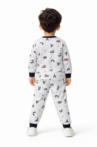 3BROS Kids' Pura Cotton Full Sleeves Casual T-shirt & Pyjama Set | Clothing Combo Set for Baby Boys Girls (Multicolor-20, 12-18 Months) 4