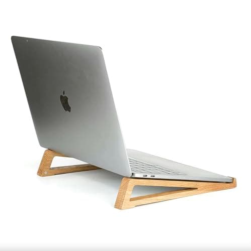 InnoFur Friss Wooden Laptop Stand Ergonomic Foldable Portable Tabletop Laptop/Desktop Riser Stand Holder Compatible for MacBook, HP, Dell, Lenovo & All Other Notebook. 2