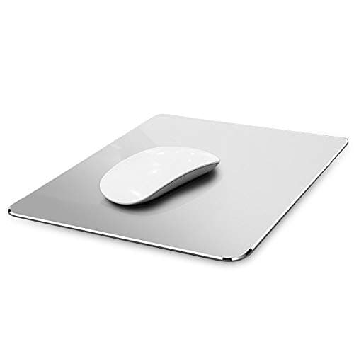 INDIAN DECOR. 50453 Stainless Steel Gaming Mouse Pad with Non Slip Rubber Base, Frosted Surface, Quick and Accurate Move, Silver (9.1 x 7.1 x 0.1 inch) 4