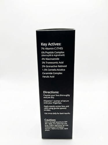 The Grooming Co. Multi-Peptide Renewal Complex Face Serum | Anti-Aging & Brightening | 7% THD Ascorbate (Vit C), 6% Peptides, 2% Granactive Retinoid, 4% Niacinamide & 3% Tranexamic Acid | 30 ml 5