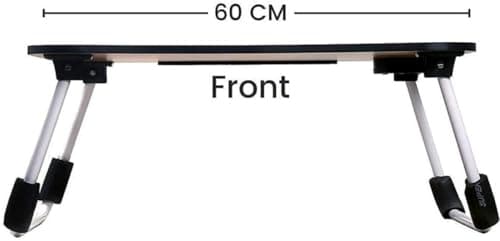 Plain Wooden Sturdy Laptop Table | Portable Foldable Study Desk | Bed Table for Laptop, Study, Reading, Writing, Home, Office & Students (Pink - Barbie) 3