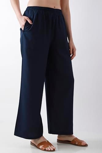 Biba Women Navy Straight Palazzos_4XL 4