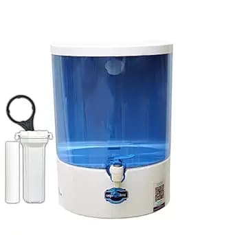 Dolphin 5 Stage Purification 9 Liter Ro + Active Copper + B12 Alkaline Water Purifier Filter For Home Office White And Blue