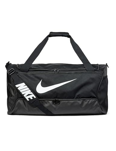 NIKE Polyester Unisex's Western Polyester 95 L Black/White,71.12 cm Duffel Bag