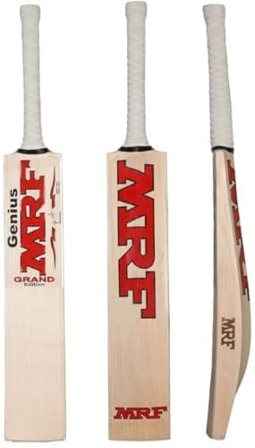 DDSCRICKET Genius Grand Edition Kashmir Willow Cricket Bat, Full Size, Lightweight, for Hard Tennis Ball