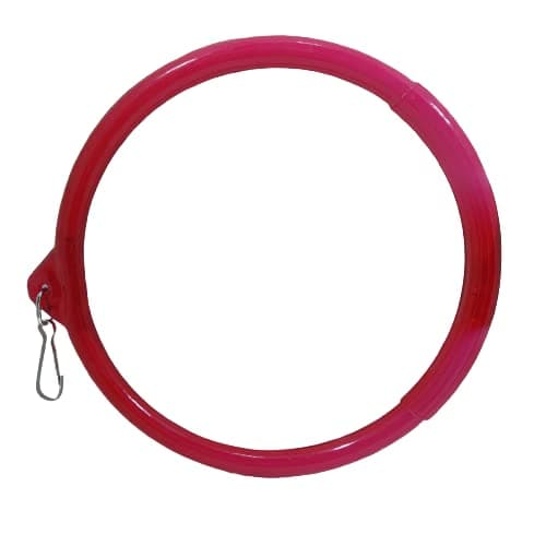 VSV Bird Hanging Ring Playful Swing Circle Bird Toy Plastic Chew Toy for Bird (Large) Bird Play Stand. (Red) 4