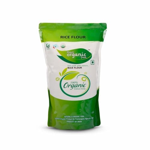 Pearl Organic Fresh Rice Flour Gluten Free Fine Powder | Premium Quality Chawal ka Atta for Idli Dosa Baking | 100% Pure Natural Chemical Free Rice Powder for Cooking & Snacks