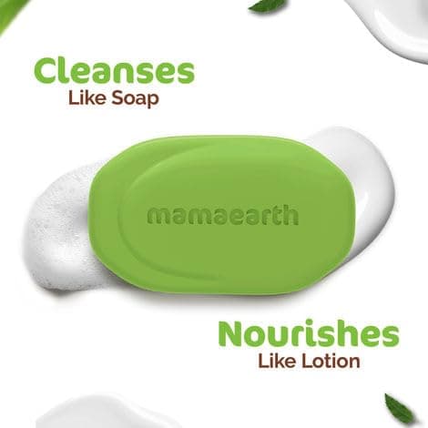 Mamaearth Neem Moisturizing Lotion Soap with Neem & Tea Tree for Skin Purification (3 + 1 Free) - (125 gm x 4) | Units For Skin Protection | Soothes Inflammation | Deeply Cleanses | 76% TFM Grade 1 So 2