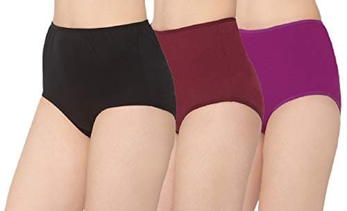 MomToBe Women's Cotton High Waist Multicolor Maternity Panty/Pregnancy Panty/Maternity Underwear/Maternity Panties Over Bump Combo- Pack of 3 (XXX-Large & Multi-Coloured)