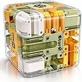 3D Maze Puzzle Cube with Metal Ball Inside - Transparent Handheld Marble Run Brain Teaser Game for Kids & Adults | Focus Skill Development Educational Toy and Stress Relief Challenge