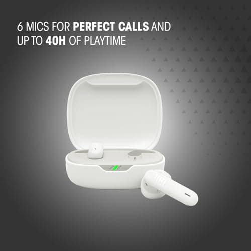 JBL Wave Flex 2 in-Ear Wireless Earbuds (TWS) with Mic,4 mics for Crisp & Clear Calls,40 Hours Battery,Ip54 Water&Dust Resistance,Multi-Point Connection (Black) 2