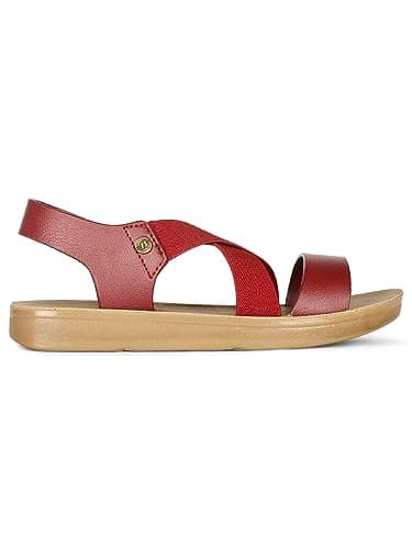 Bata Aerial Sandal Flat Women's Maroon Sandals - 5 UK (5615906) 2
