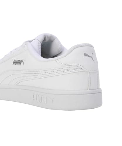 Puma | Smashic Comfort Casual Sneakers | White-Matte Silver | 9UK 4