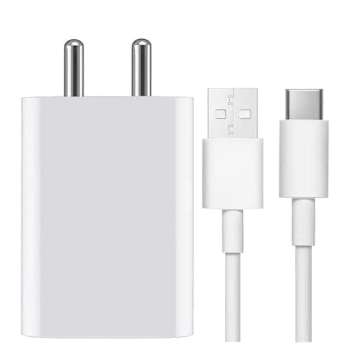 80W Charger for vivo Y300 / Y 300 Charger Original Adapter Like Quick Dash Warp Dart Flash Super Vooc Fast Charger with 1M Type C USB Data Cable (4A/7.3A, TVF50, White)