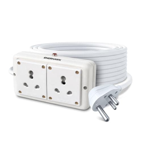 Heavy Duty Extension Board 16 amp 3200 watt | high Load Capacity Electric Extension Cord Power Strip 1 Meter Copper Cable | 16 amp Socket for AC Refrigerator, Geyser 2