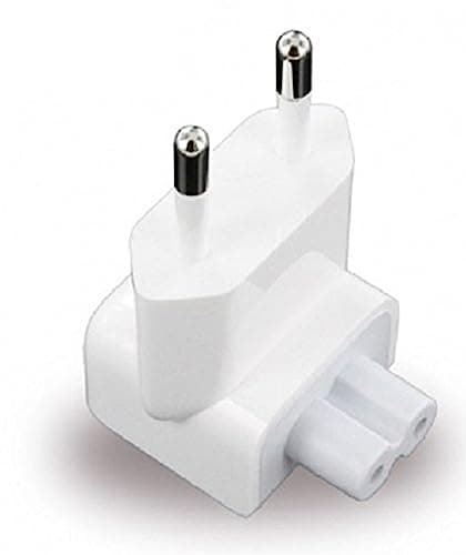 Lukzer (2 Pack) Universal 2 Pin EU Plug Adapter Compatible with Apple MacBook Pro iPhone iPad iPod PowerBook iBook Power Adapters Travel Charger Converter Europe Portable Power Plug Connector CH-002-2 3